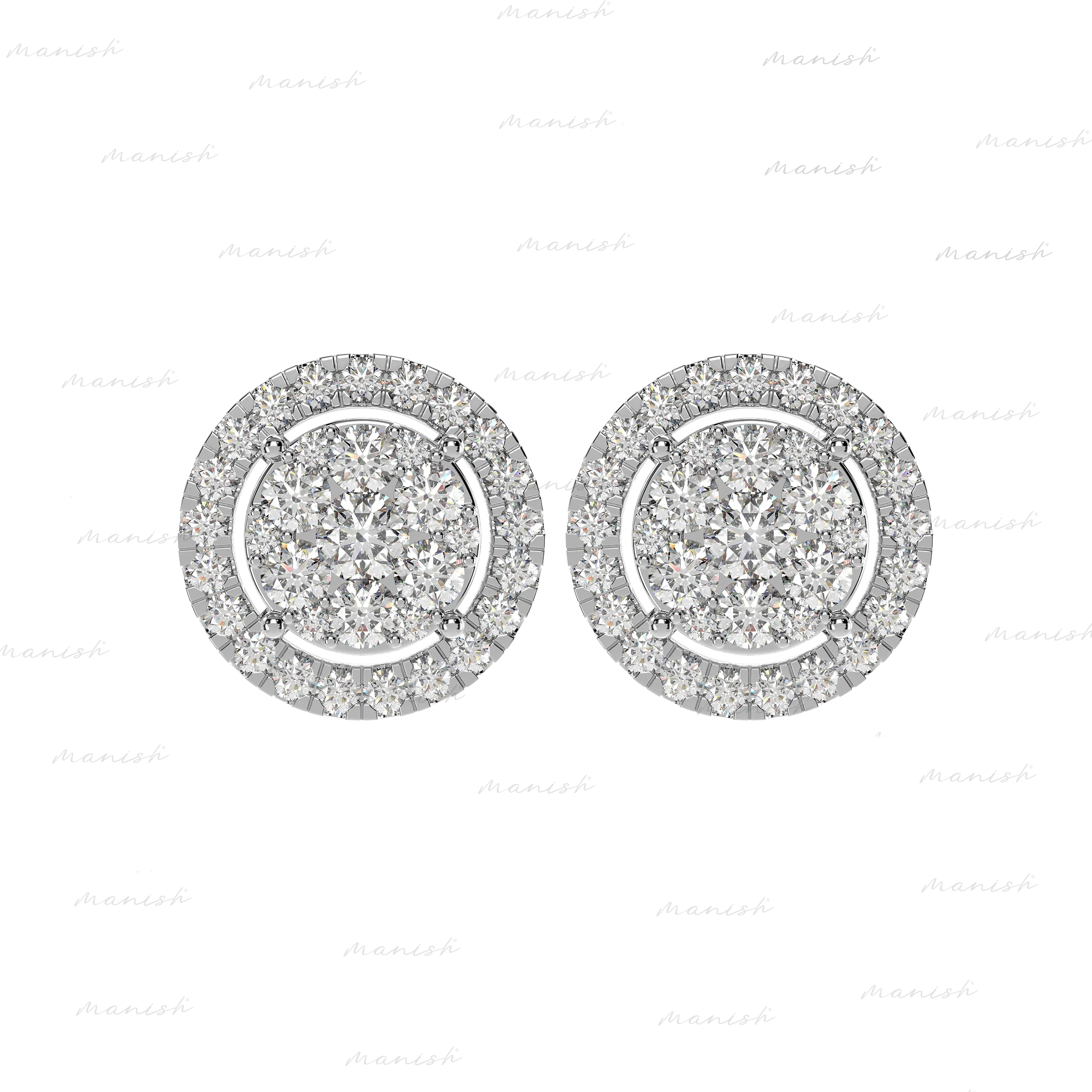 Natural Round Diamond Earrings
